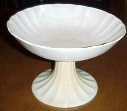 Fluted panels compote -. Jas Edwards 9 in dia - 6 in tall