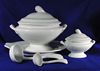 Lily of the Valley Shape -Soup and Sauce tureens and ladles. Tray for sauce is missing