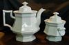 44037/ 44038. Pedestal Gothic shape tea pot and sugar adult size