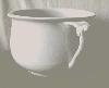 LATE PLAIN Shape chamber pot  8 inches across the rim and 5½ inches high. James Edwards and Son