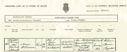 death certificate