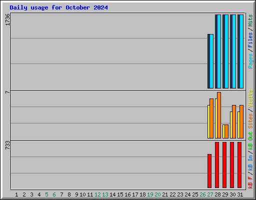 Daily usage for October 2024
