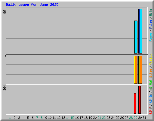 Daily usage for June 2025