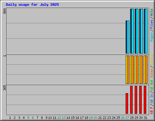 Daily usage for July 2025