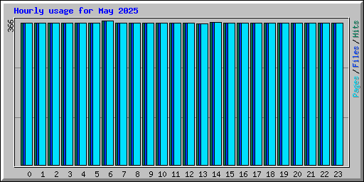 Hourly usage for May 2025