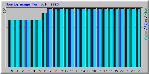 Hourly usage for July 2025