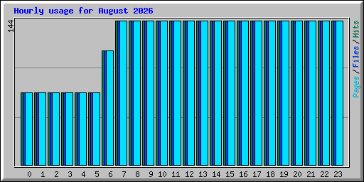 Hourly usage for August 2026